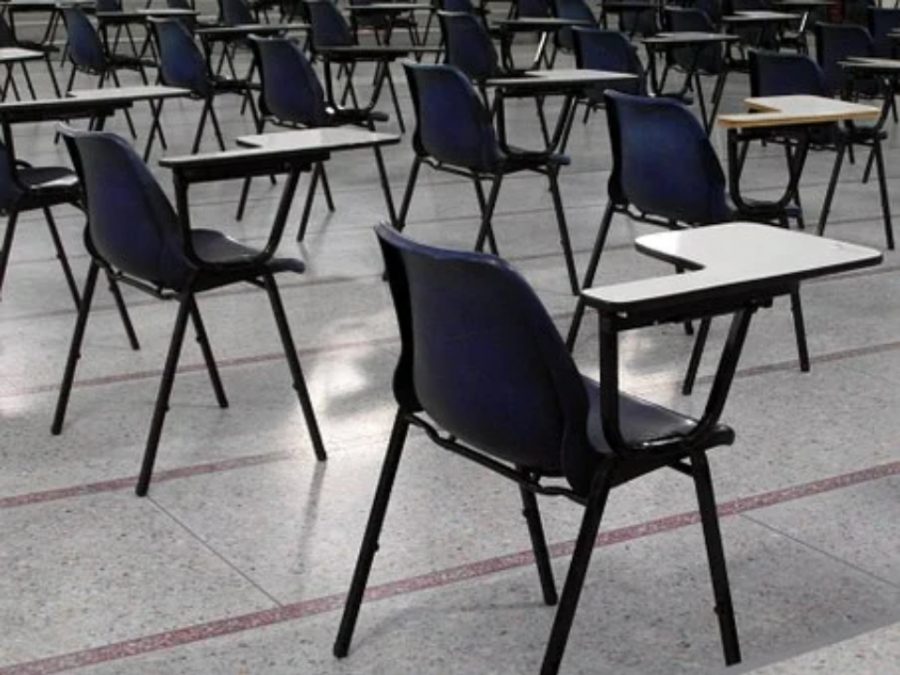 Empty exam hall
