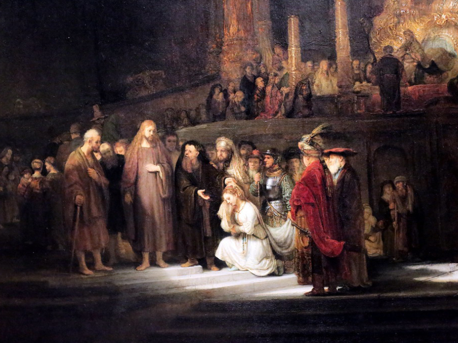 Rembrandt, The Woman Taken in Adultery, 1644