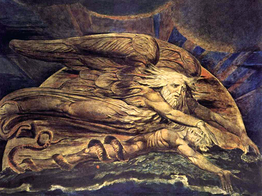 William Blake, God creating Adam