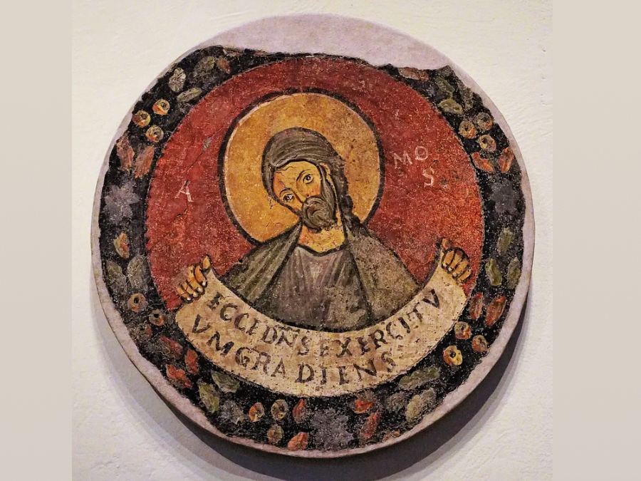Amos on a 12th century Italian fresco